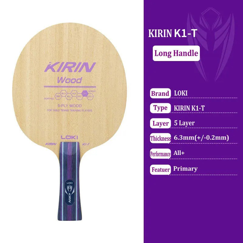 Table Tennis Bat Butterfly - Loki Table Tennis Blade Kirin K3/