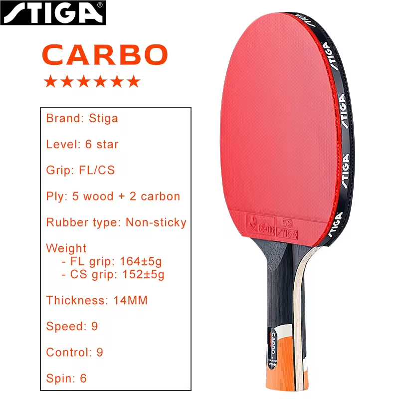 STIGA CARBO 6 Star Table Tenni - Table Tennis Bat Butterfly review and price