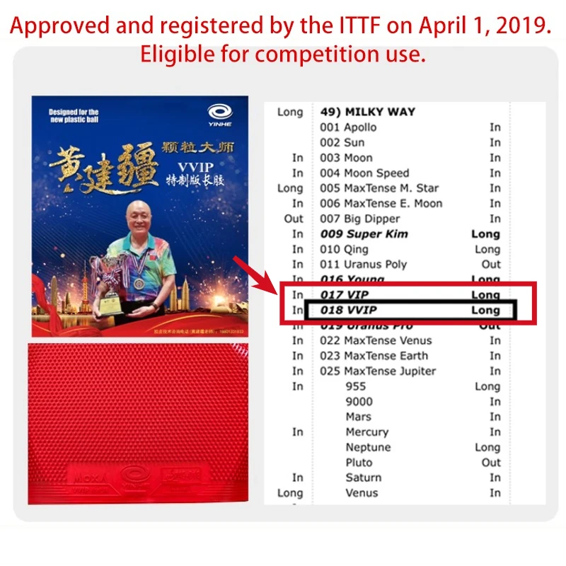 YINHE VVIP Maste Long Pips Tab - Table Tennis Game review and price
